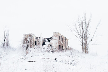 Ruine im Schnee